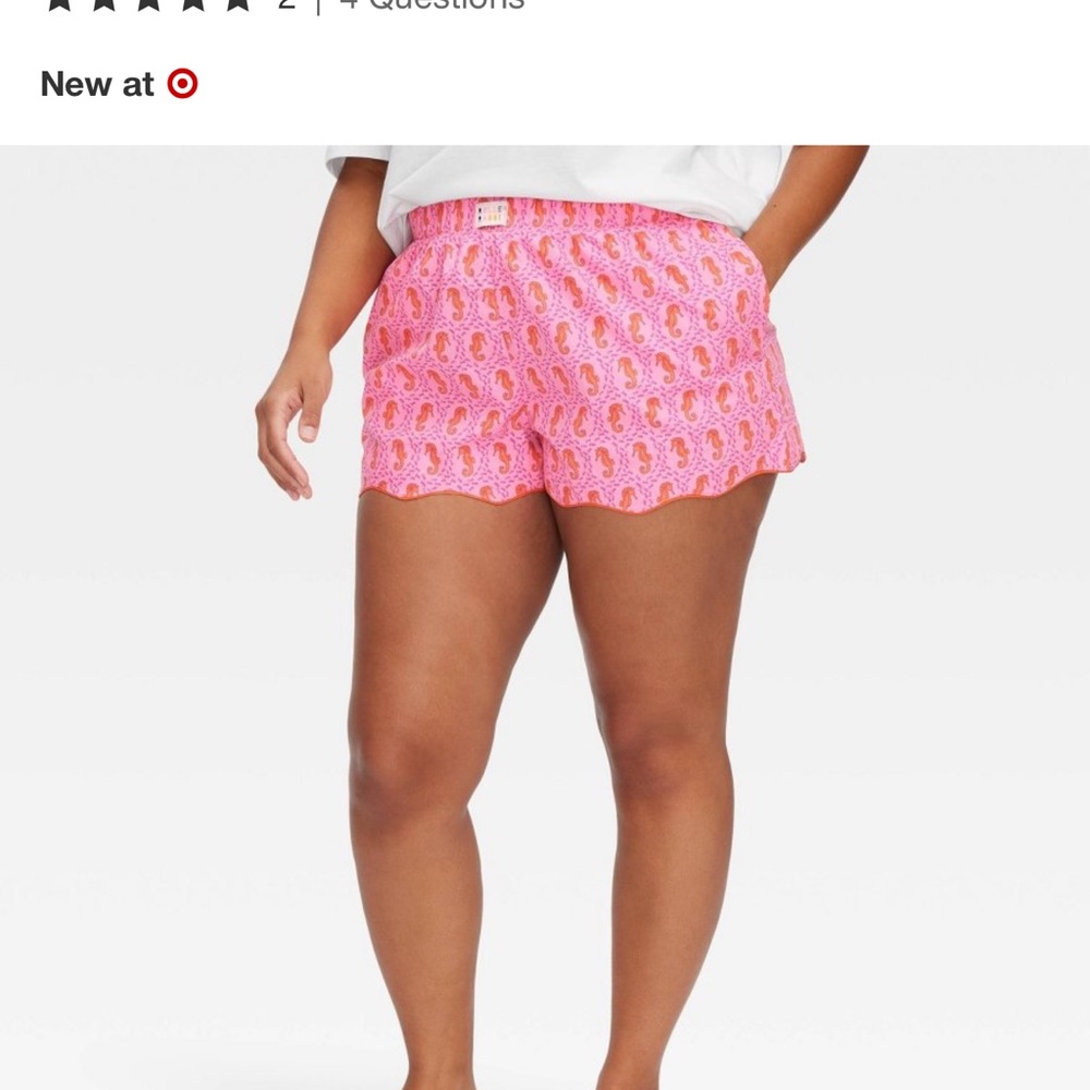 Roller Rabbit Pink Paisley Athletic Lounge Shorts